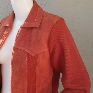 Suede'n Knit Brand Vintage knltted Leather/Jacket